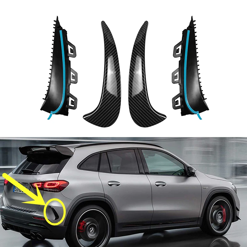 

Car Rear Bumper Lip Splitter Canards Spoiler Fender For Mercedes Benz H247 GLA200 GLA220 GLA250 GLA35 GLA45S AMG 2020 - 2023