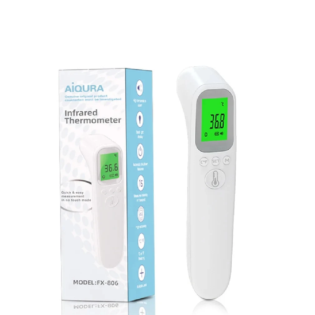 Thermometer Baby Adult Non-Contact Digital Temperature Alarm Thermometer Forehead Indoor Infrared Multi-function Thermometer