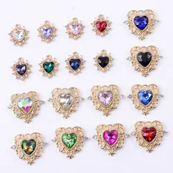 DIY jewelry accessories wholesale crystal love baroque style alloy pendant multi-color earrings flower plate material