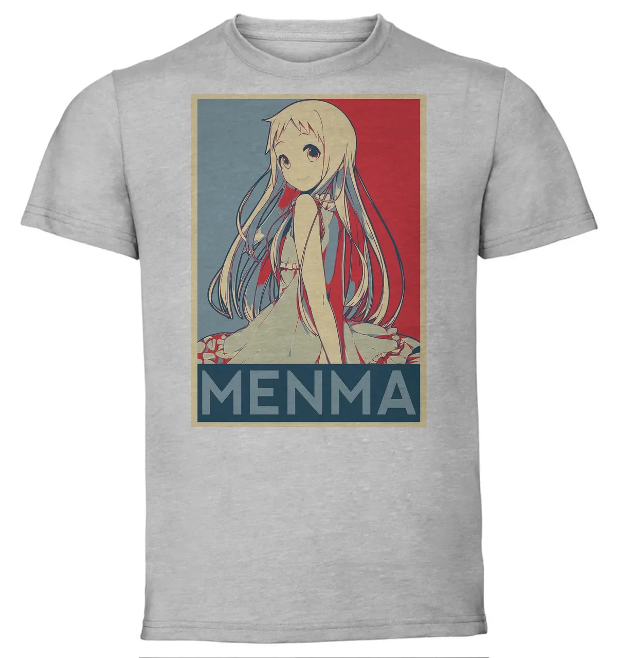 T-Shirt Unisex Grey Propaganda Ano Hana Menma