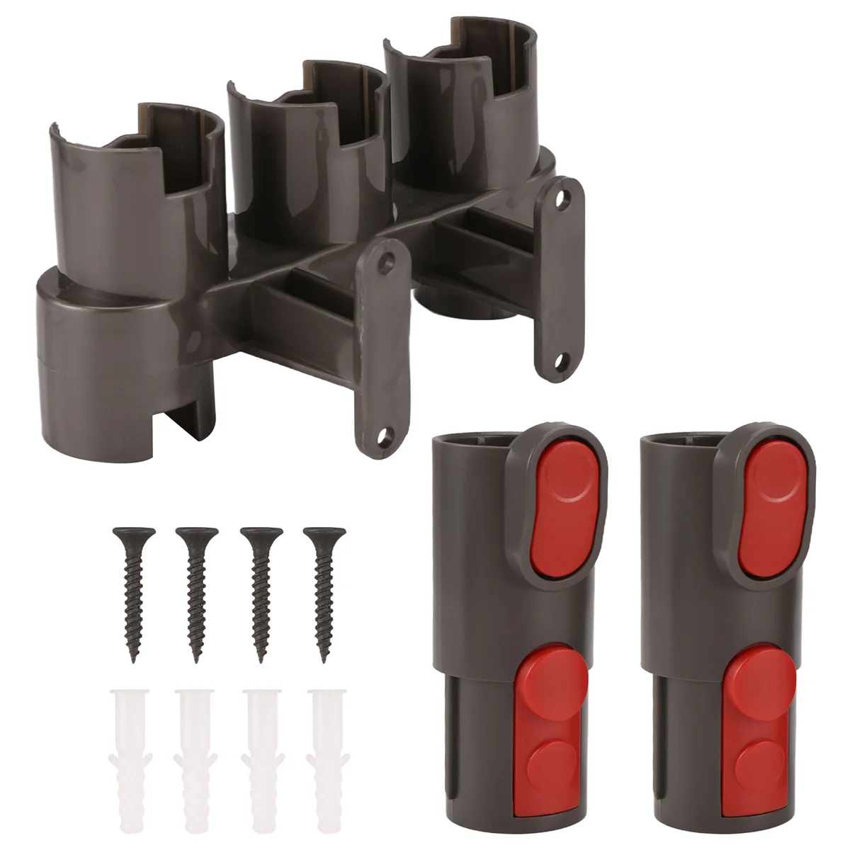 Suporte de acessórios com 2 adaptadores para dyson v6 v7 v8 v10 v11 suporte de fixação de aspirador de pó estação de encaixe, quente