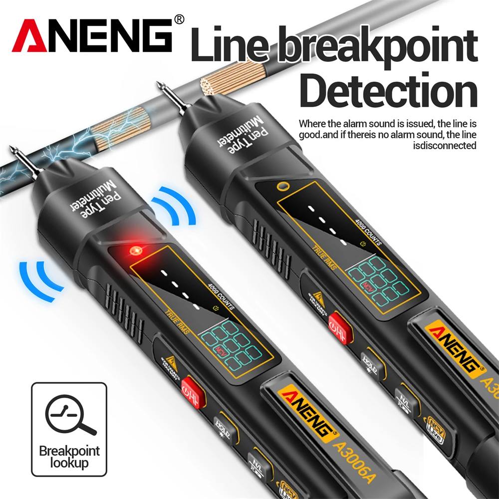 الذكية القلم المتعدد NCV جهاز قياس الجهد الكهربائي 4000 عدد ANENG A3006A إصلاح السيارات 600 فولت التيار المتناوب/تيار مستمر كهربائي لتقوم بها بنفسك أداة الكشف التلقائي #4