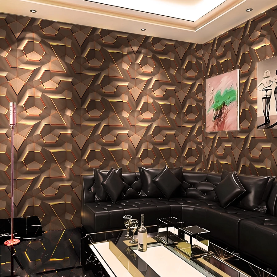 1 Roll of Modern Technology Style 3D Luminous Wallpaper, Easy to Apply and Peel Off, Waterproof Self-Adhesive Removable Contact Paper, for Living Room, Bedroom, Ktv Wall Decoration Wallpaper
