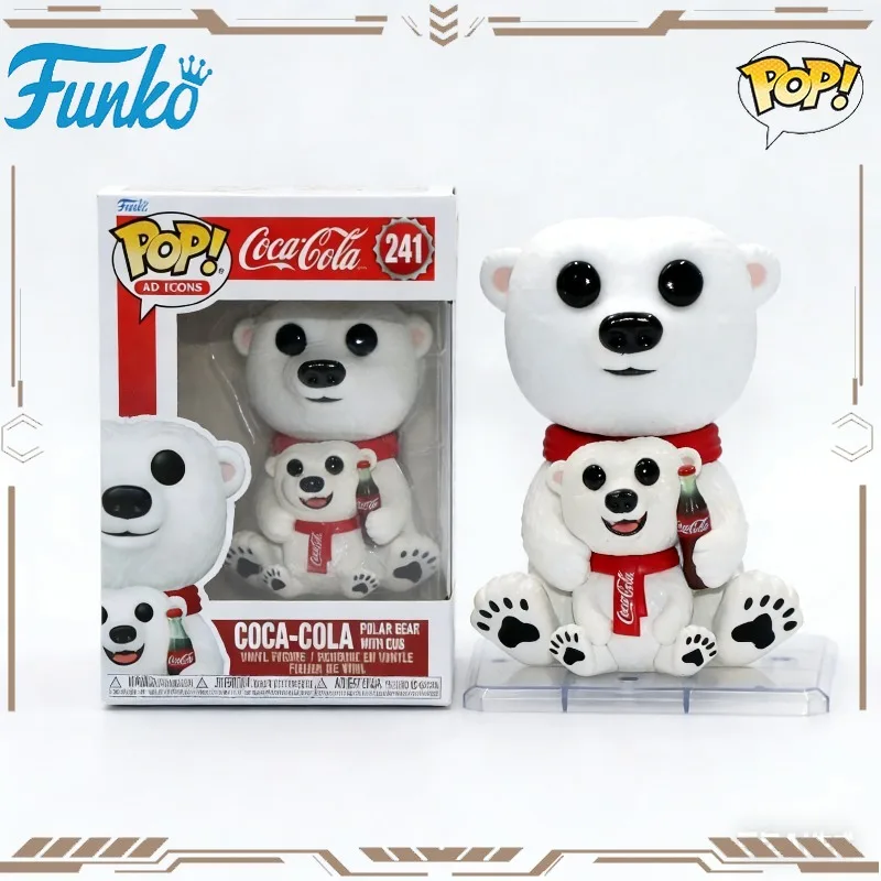 

Оригинальная коллекционная фигурка FUNKO POP Coca-Cola POLAR BEAR WITH CUB 241 — игрушка для мальчиков и девочек, подарок, модель для коллекционирования, украшение