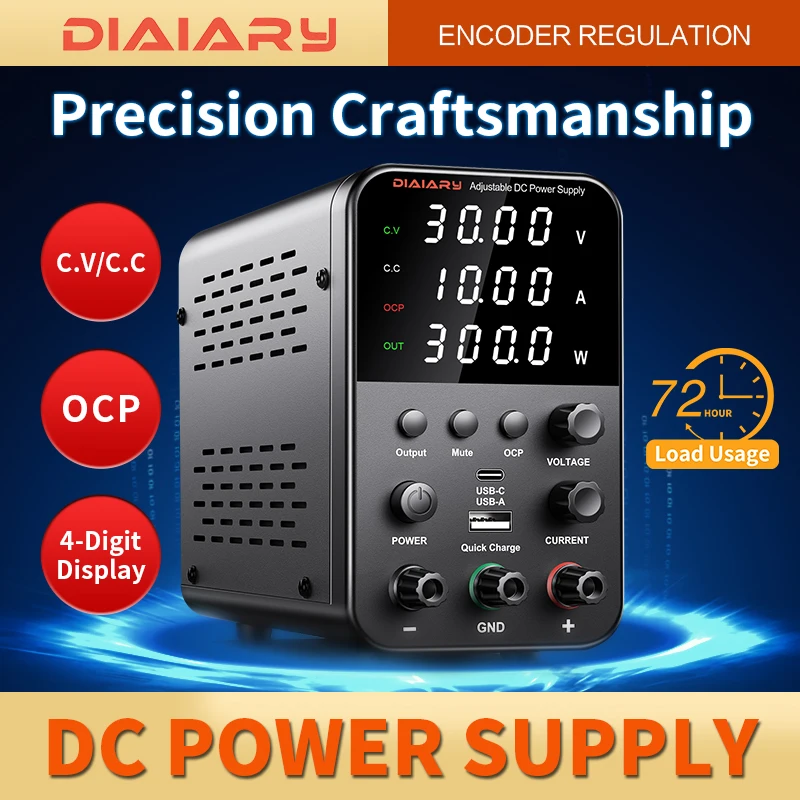 BPS3010 DC Power Supply 30V 10A Adjustable Laboratory Power Switching Power Supply 110v/220v Lab