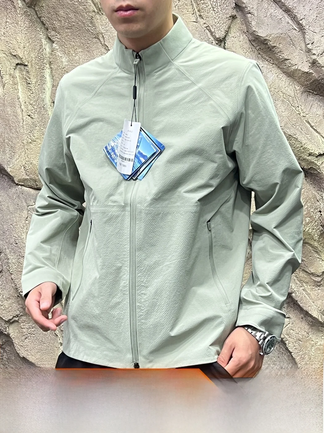 High-End Men's Outdoor Softshell Jacket Full-Seal Gluing 3D Cutting Spring Autumn Fashionable Windproof Waterproof Breathable