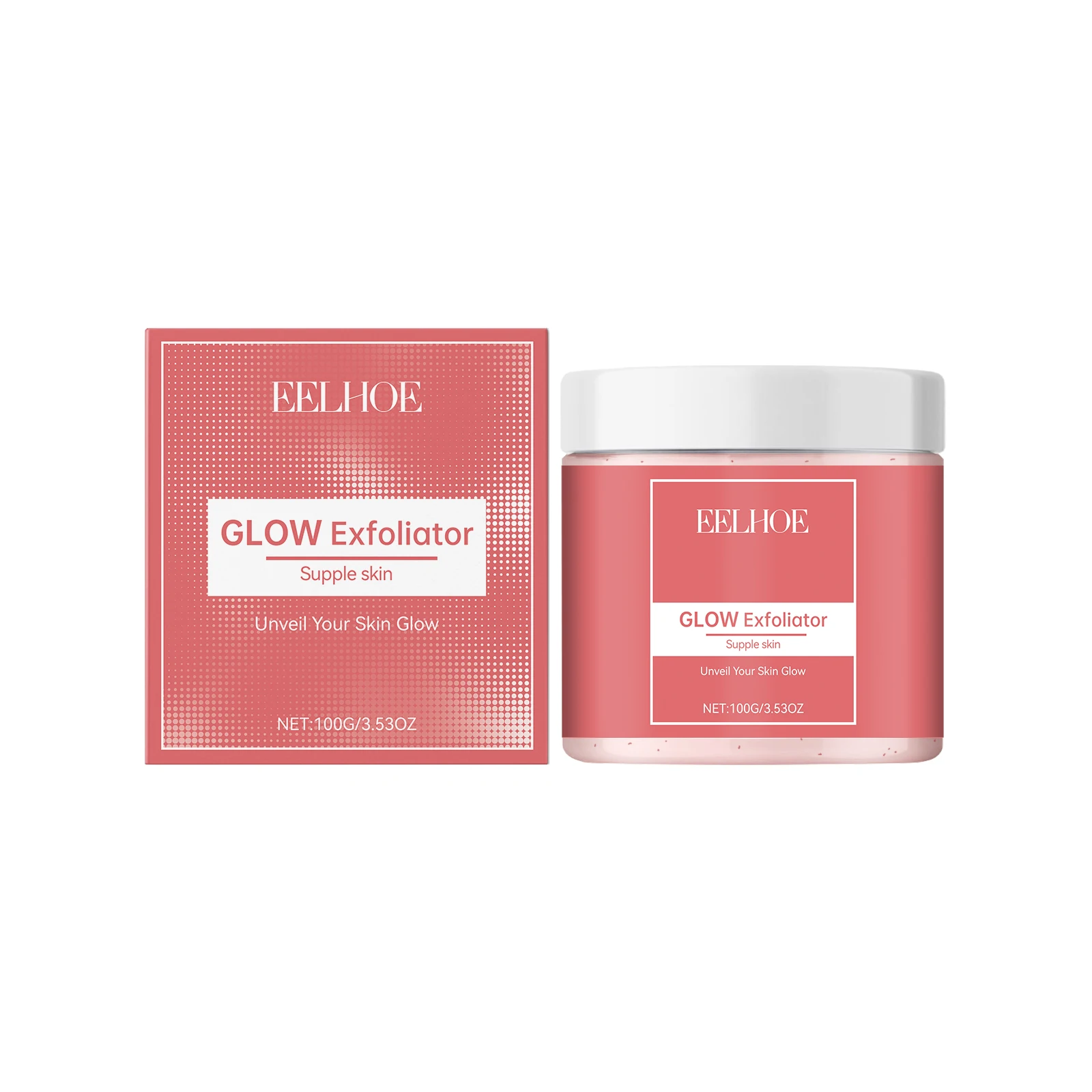 

GLOW Exfoliator - 100g/3.5oz Facial & Body Scrub for Radiant Skin - Gentle Physical Exfoliator to Reveal Supple, Glowing Skin