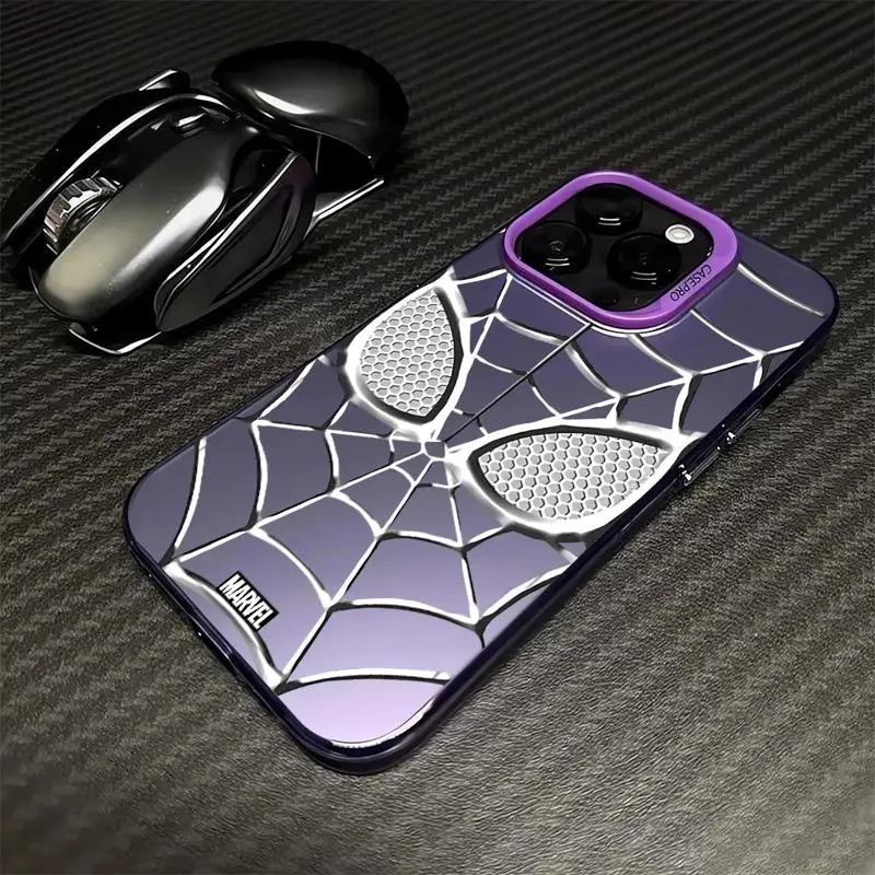 Marvel Spider Man Metal Logo Phone Case for Realme 8i 9i 10 10 Pro 4G 5G 11 Pro 12 C15 C20 C21 C21Y C31 C35 C53 C55 Soft Cover