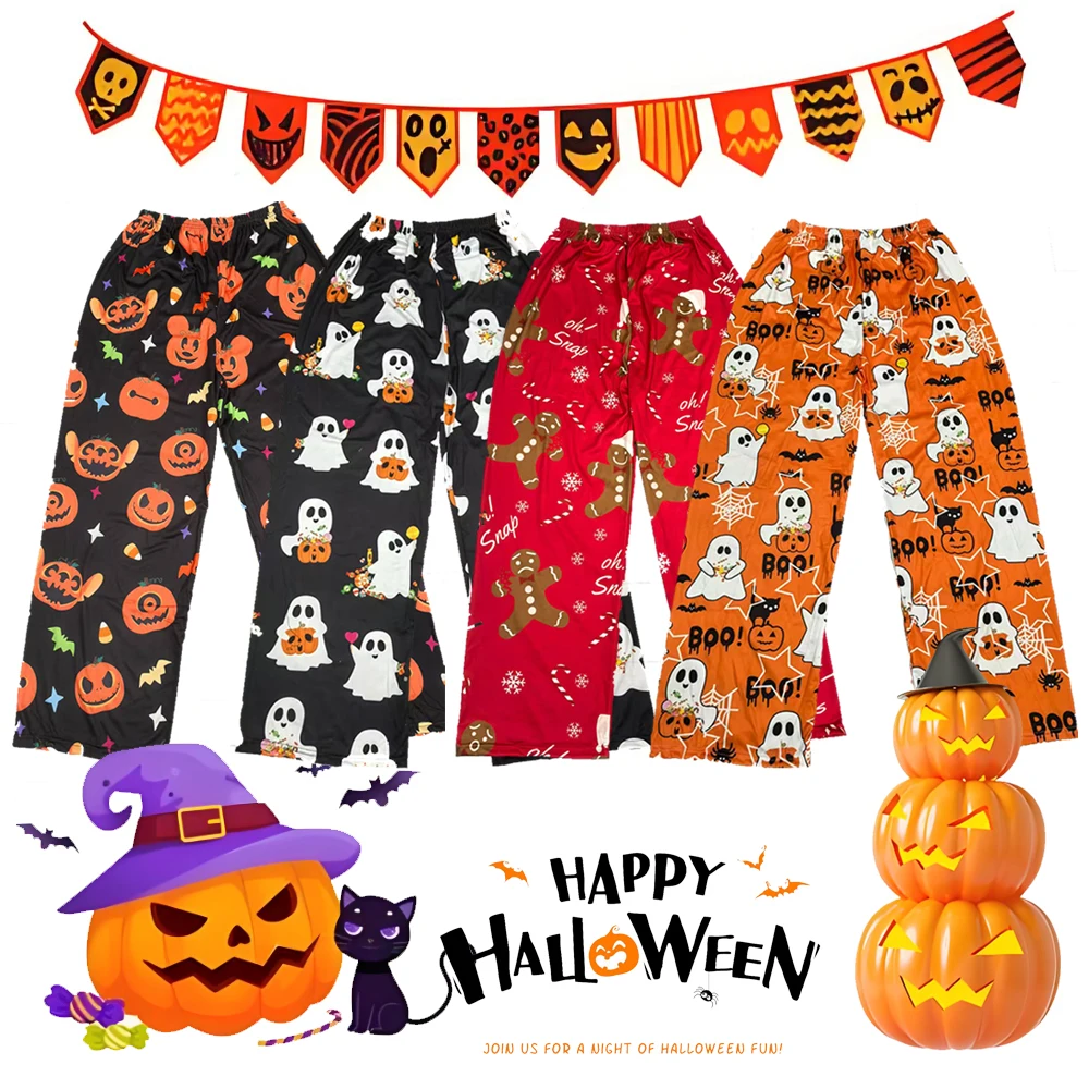 

Новые пижамы с Микки Маком на Хэллоуин Y2k Kawaii аниме женские теплые шерстяные повседневные домашние брюки осень-зима модные брюки