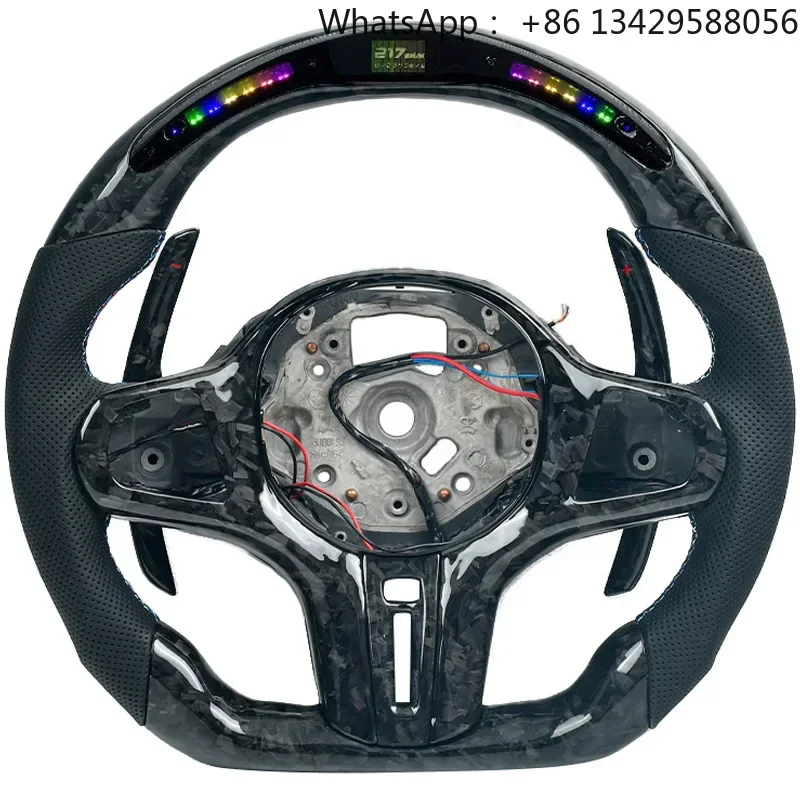 Custom Upgraded Forged Carbon Leather LED Steering Wheel for  G30 G20 G01 G07 F90 G11 G12 G80  G15 G05 G38 G37 Sport Edition