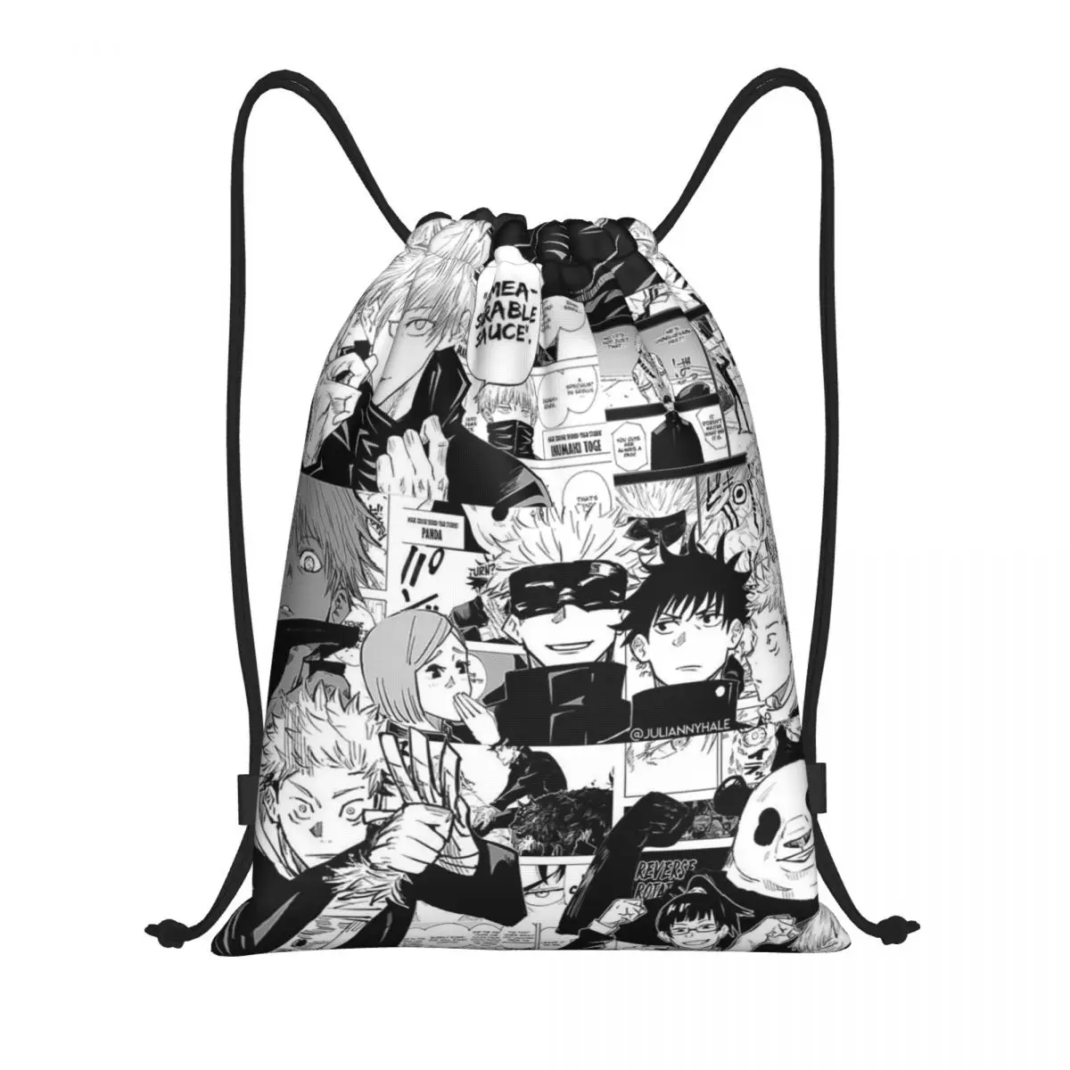 Jujutsu Kaisen Anime Drawstring Backpack Sports Gym Bag Manga Gojo Satoru Itadori Yuuji String Sackpack for Yoga