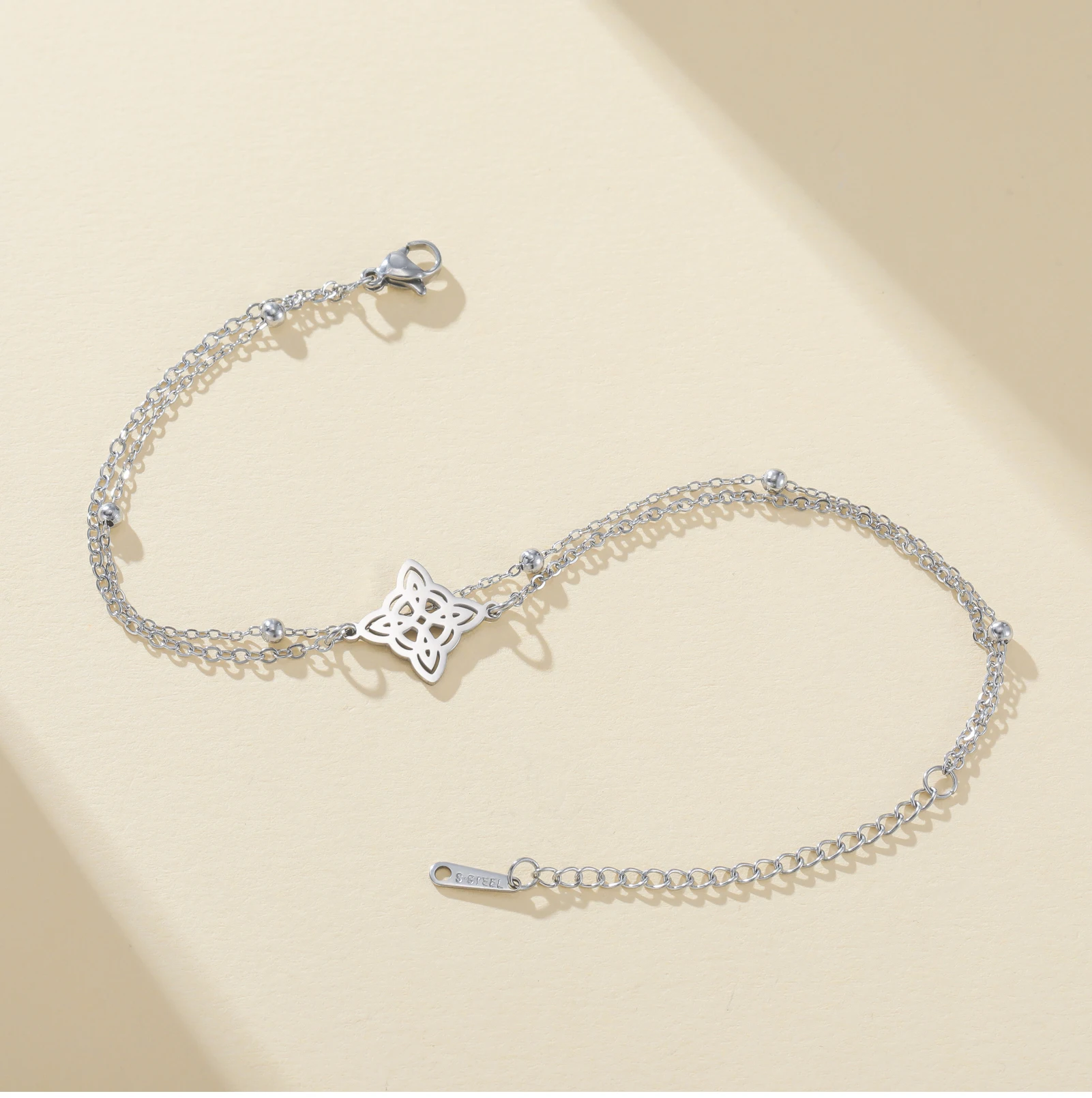 CoolTime Doppelketten-Armbänder mit Hexenknoten für Damen, goldfarben, Schmuck, Schutzsymbol, Geschenk für Liebhaber, 2026 Neuankömmling – Detail 10