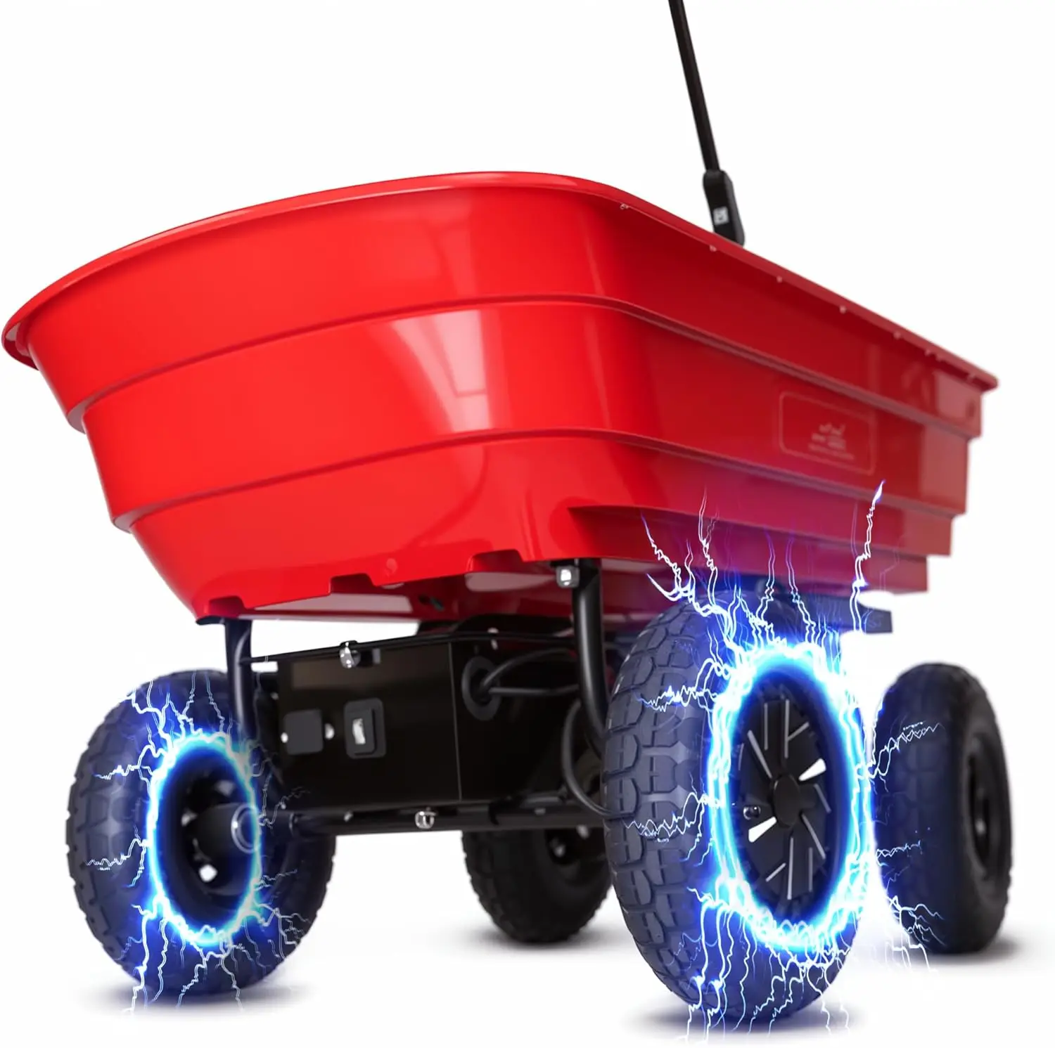 Electric Wheelbarrow Utility Cart Electric Vehicle 24V 180W Brushless Motor System 264Lbs Max Load Barrel Dump Material Debris