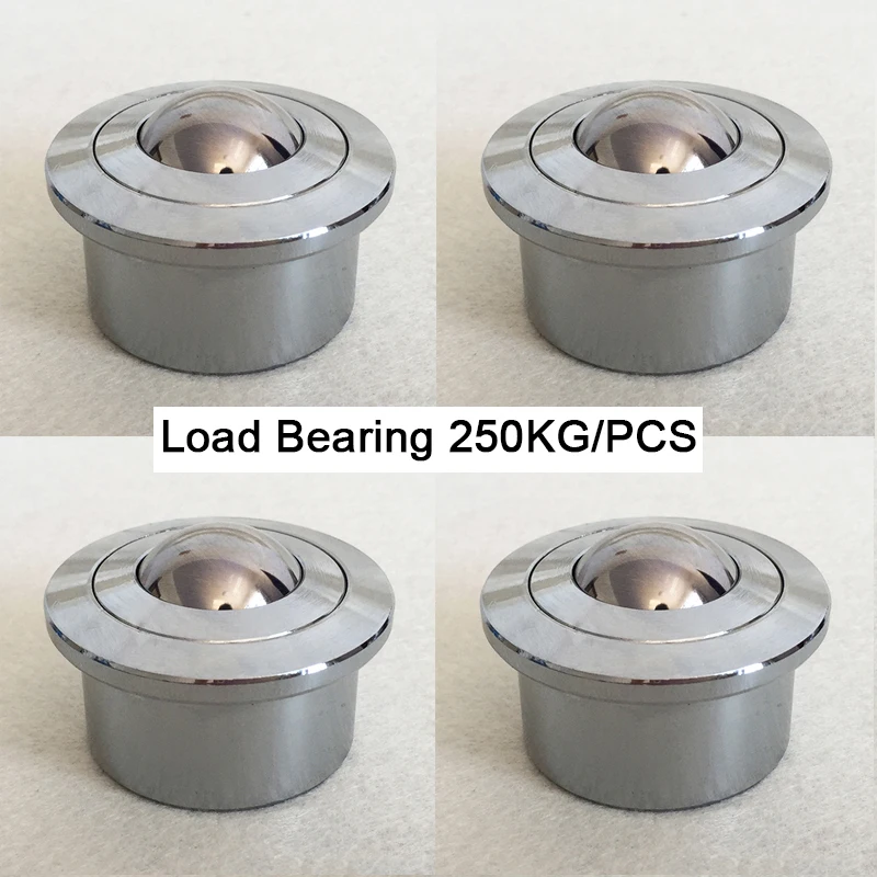 

NEW 4PCS Heavy Duty Precision Conveying Universal Ball Wheels Ball Bearing Bull Eye Wheels Industry Casters Loading 250KG/PCS