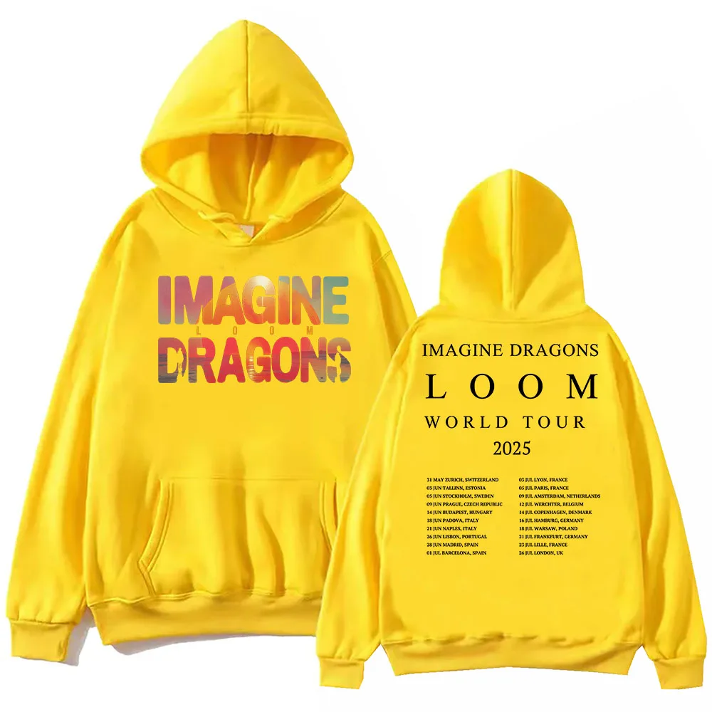 Imagine Dragons Loom Tour 2025 Hoodie Harajuku Hip Hop Pullover Tops Sweatshirt Fans Gift Tops