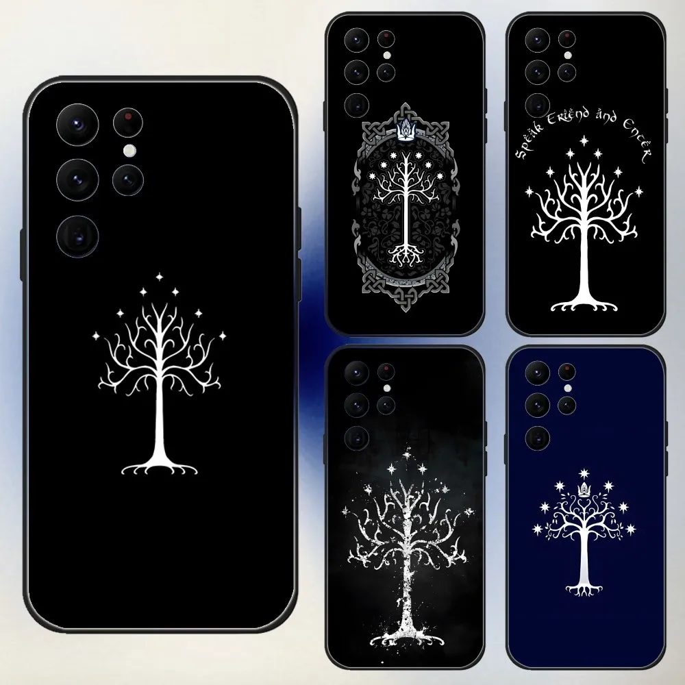 White Tree of Gondor  Phone Case For Samsung S24,23,22,30,21,10,9,Ultra,Plus,Lite,FE,5G Black Soft Case