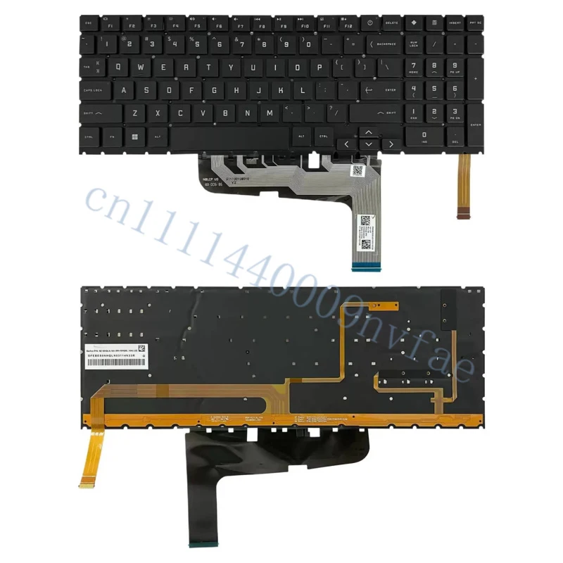 For HP Omen 15-EK 15-EK0019NR 15-EN 15-EN0013DX 15-EN0023DX 15-EN1013DX laptop keyboard US black with Per-Key RGB backlit 0.3