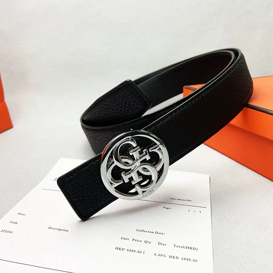 

The 2025 New Luxury Brand Design Creates A Fashionable Individual, Casual and Versatile Business Belt for Men with A Lychee Belt