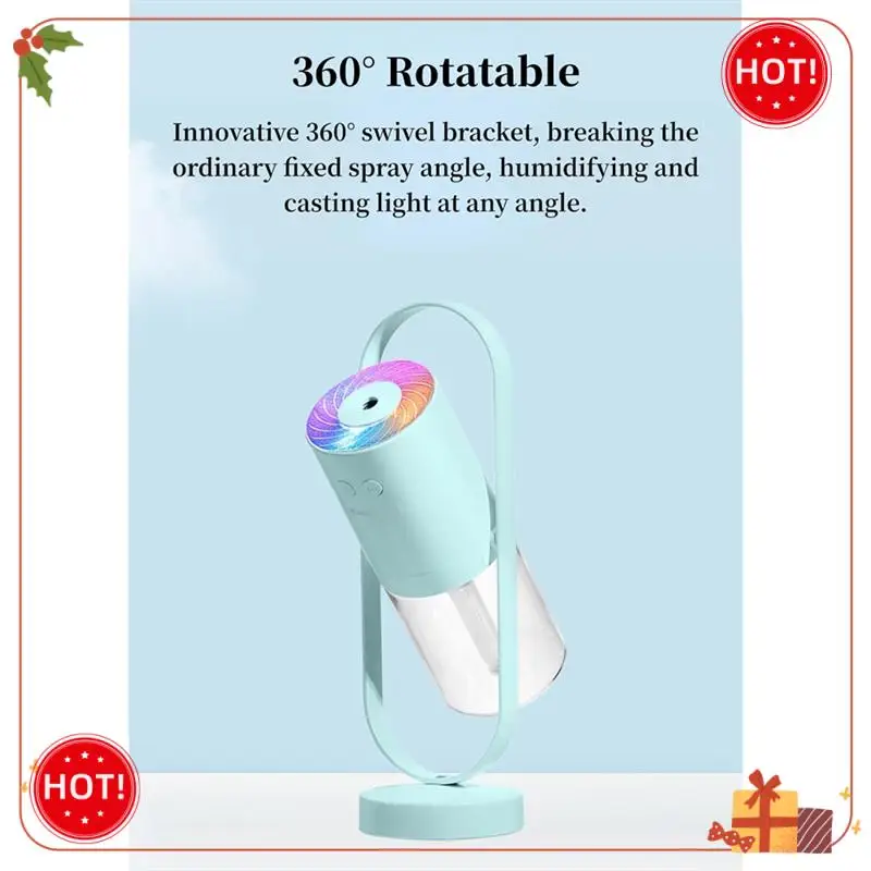 مرطب هواء صغير محمول من ABLE-USB مع لون LED 360 °   إغلاق تلقائي للضباب البارد للسفر في المكتب المنزلي