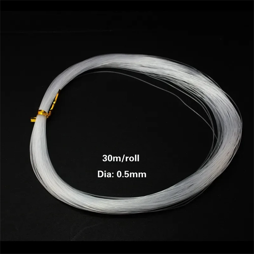 15-30 Meters/Lot 0.8/0.7/0.6/0.5mm Crystal Thread Non Stretch Beading Cord Fish Line Wire Sewing Accessories Diy Crafts Supplies