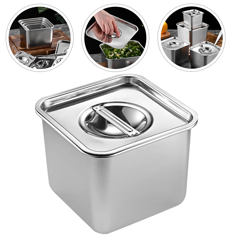Storage Jars Stainless Steel Taste Cup Salt Organizer Versatile Seasoning Pot Container Spice Silver Travel