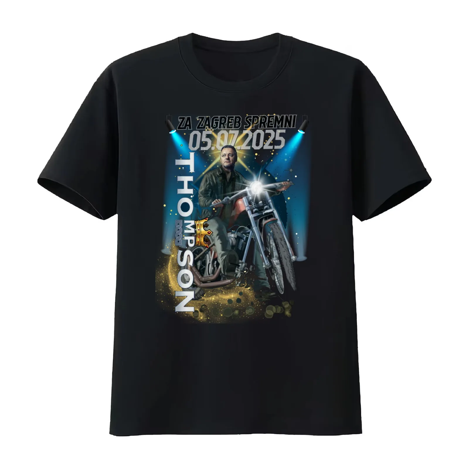 THOMPSON ZGB HIPODROM KOLEKCIJA T-Shirt Summer Casual Cotton Tee Oversized Streetwear Tops Vintage Graphic Print 100% Cotton
