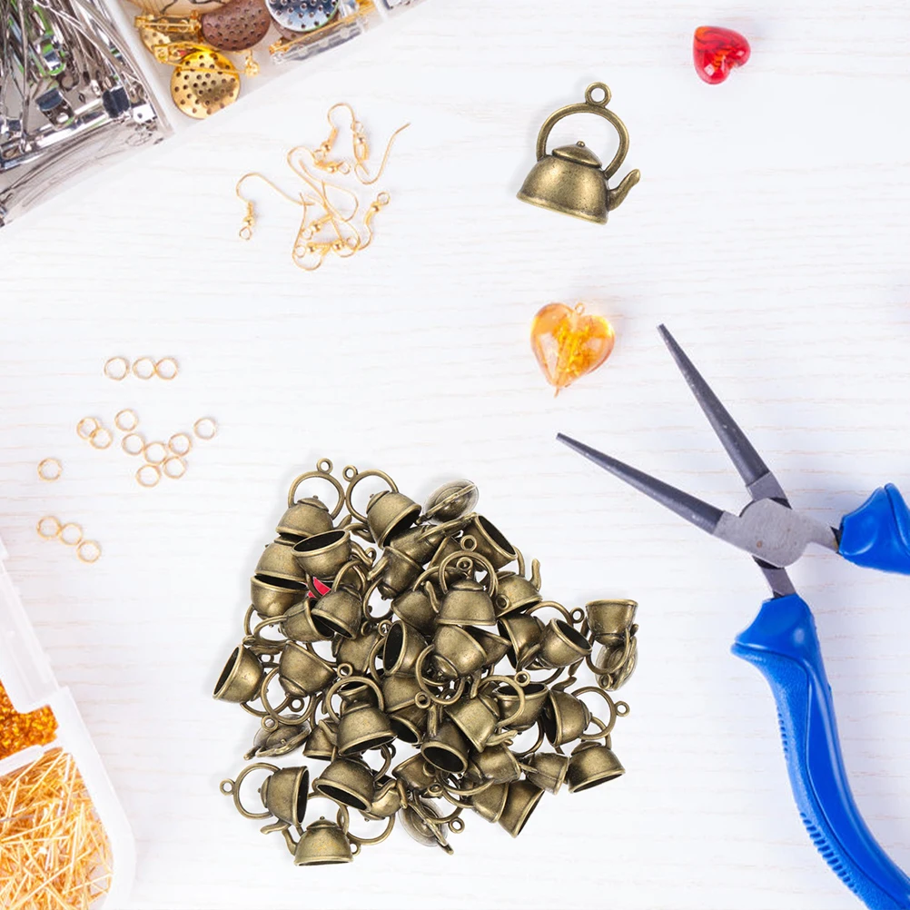 

30Pcs Teapot Zinc Alloy Charms DIY Necklace Earring Pendant Jewelry Making Craft Accessories Zinc Alloy Charms