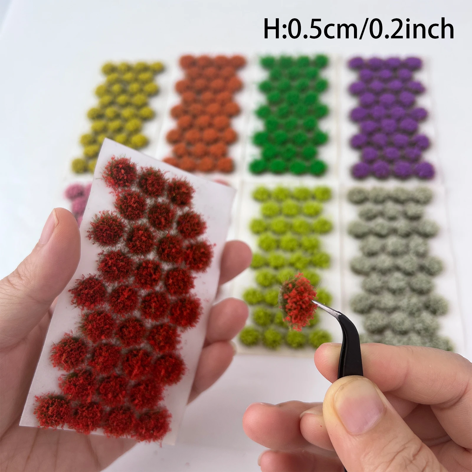 32 Buah Kelompok Bunga Miniatur 5Mm-Aksesori Diorama DIY untuk Permainan Model Kereta Api