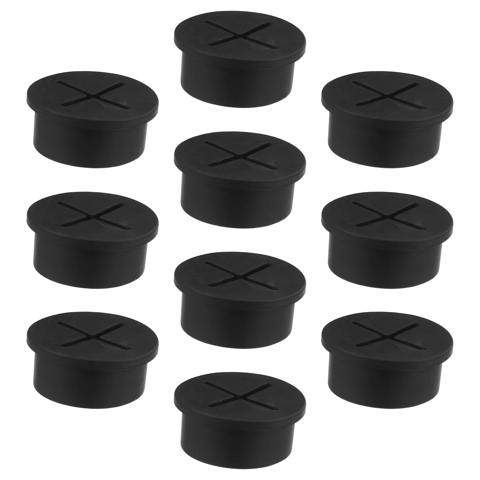 

10 Pcs Wire Hole Cover Plastic Grommet Round Easy Installation Durable Material Home Office Mall Wiring Solution