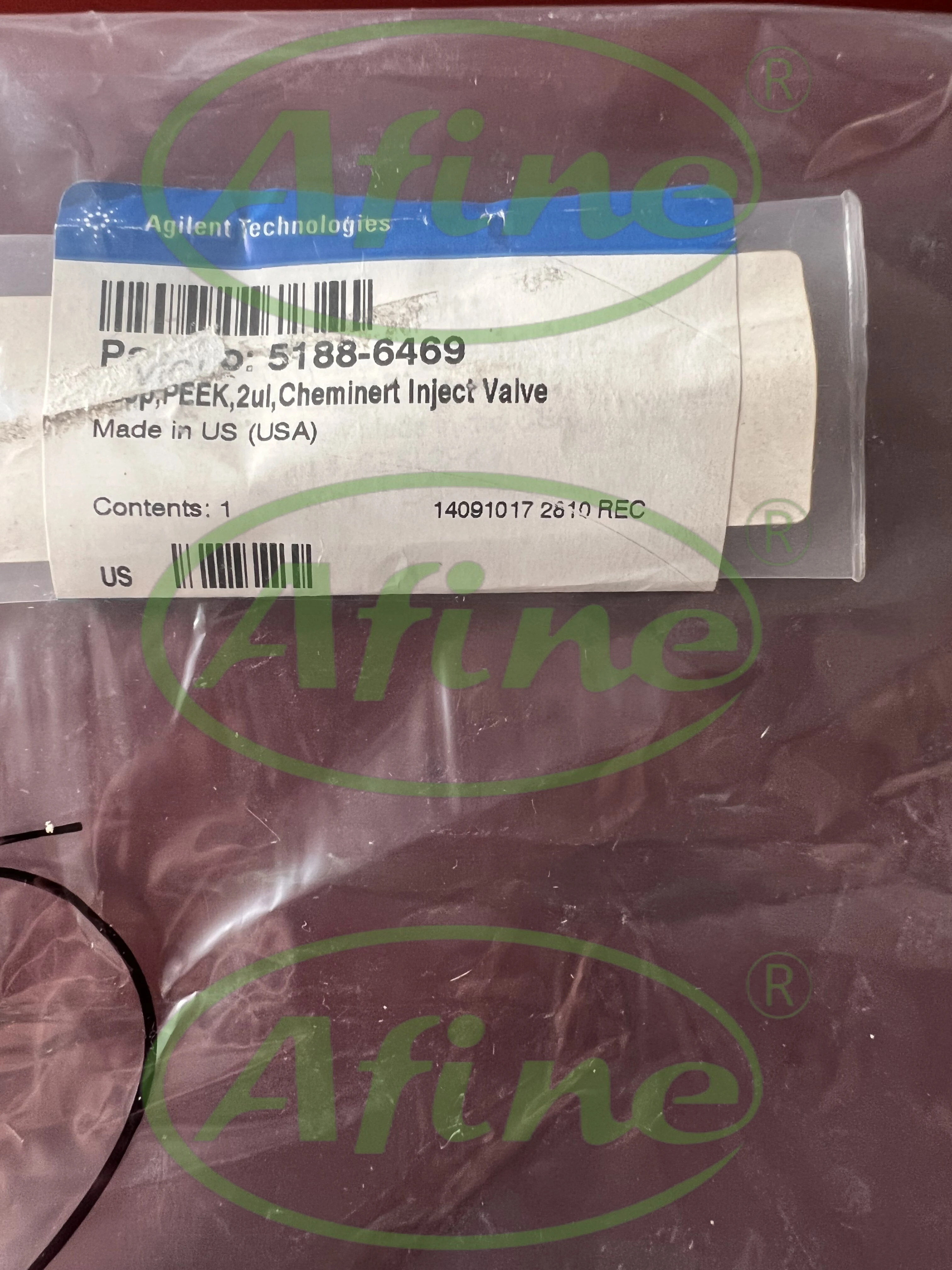 

AFINE Agilent Valve Spare 5188-6469 Sample Dosing Ring PEEK 2µL for G4278A Liquid Chromatography Sampler HTC/G4277A