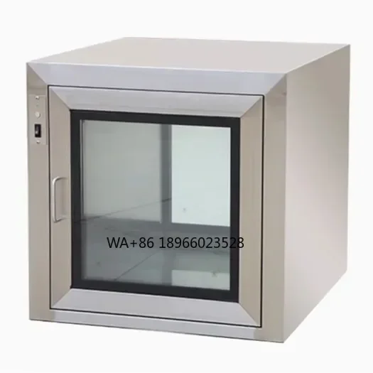 steel embedded flat door transfer window interlocking ultraviolet sterilization and disinfection medical workshop transfer box