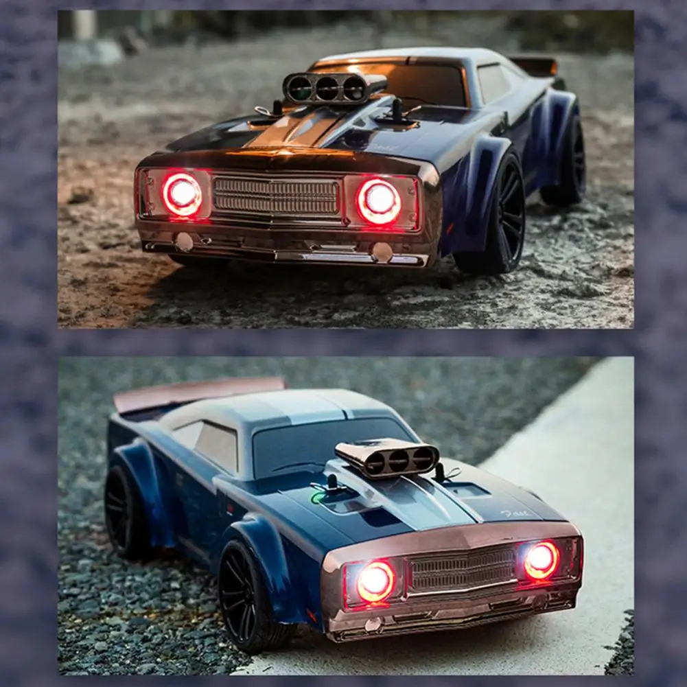 Scy 16303 1/14 2.4g Rc Car 4WD Electric High Speed Off-road Drift Vehicle Flat Running Muscle Truck With Retro Led Light