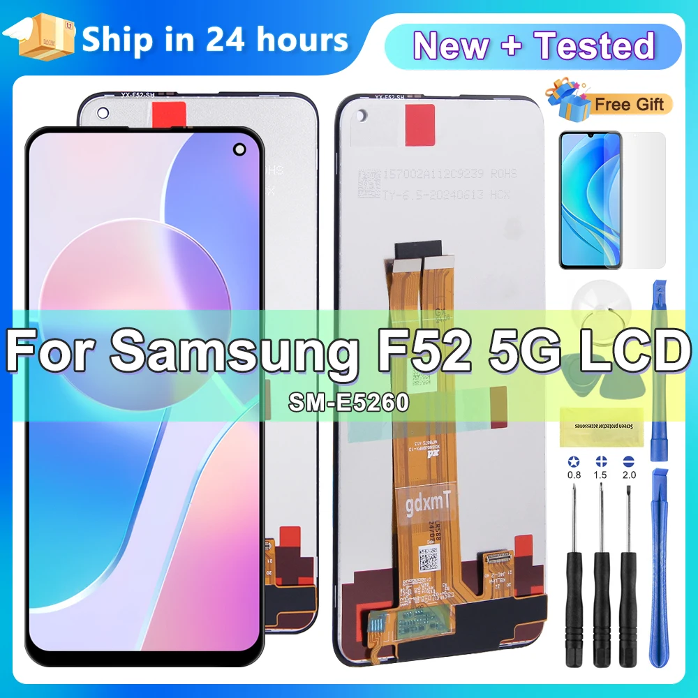 

For Samsung Galaxy F52 5G LCD SM-E5260 Display Touch Screen Digitizer Assembly Replacement For Samsung F52 LCD Tested