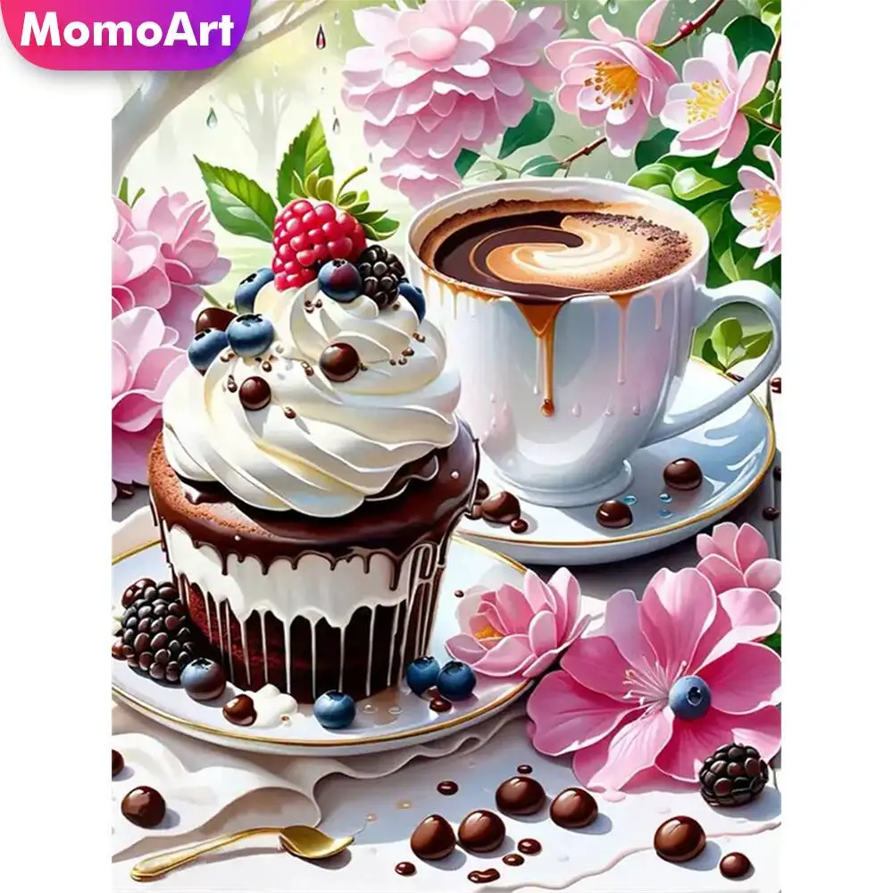 Momoart Katze Diamant Malerei Tier bunte Diamant Mosaik Bild Strass Mond Wand Dekor