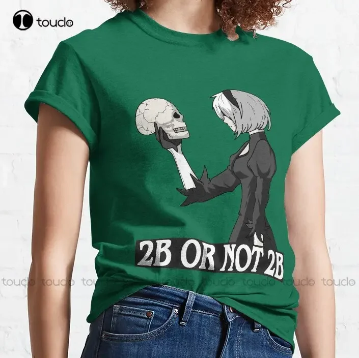 T-shirt imprimé numérique unisexe adulte et adolescent, streetwear artistique drôle, dessin animé, cadeau personnalisé, 2B or not 2B