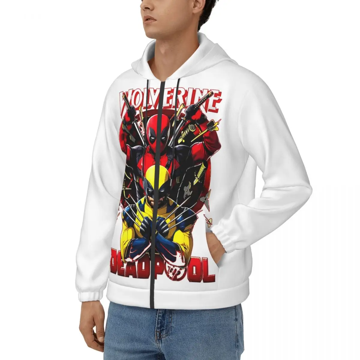 Weapon X Dead Poster Men Hoodie Disney Marvel Deadpool & Wolverine Film Tops  Novelty Hoodies Printing