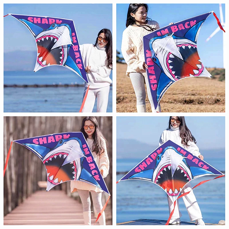 

Free Shipping Shark kites flying toys for children kites outdoor sports kites line professional kite flying fish power kite Toys