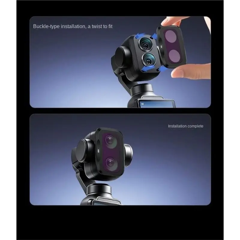 Superior Glass Filter Kit For DJI Osmo Pocket 4P Featuring VND1-5/CPL Filters To Help Reduce Light Evenly Minimize Color Shift