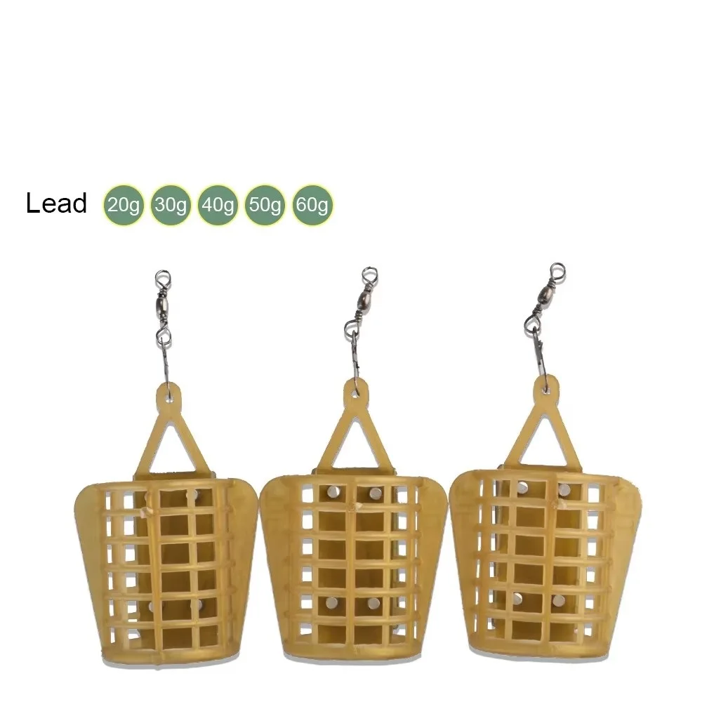 NGB 20G 30G 40G 50G 60G Feeder Fishing Tool Accessories Bait Cage Carp Fishing Connector Sinker Fishing Tackle