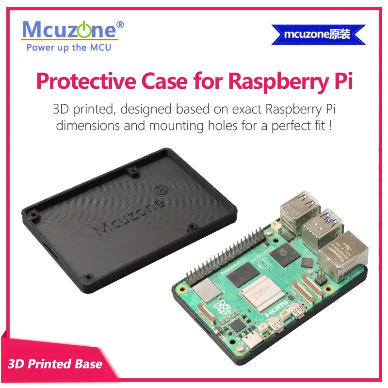 Protective Case for Raspberry Pi，3D printed，Compatible with Raspberry Pi 5 /4B/3B