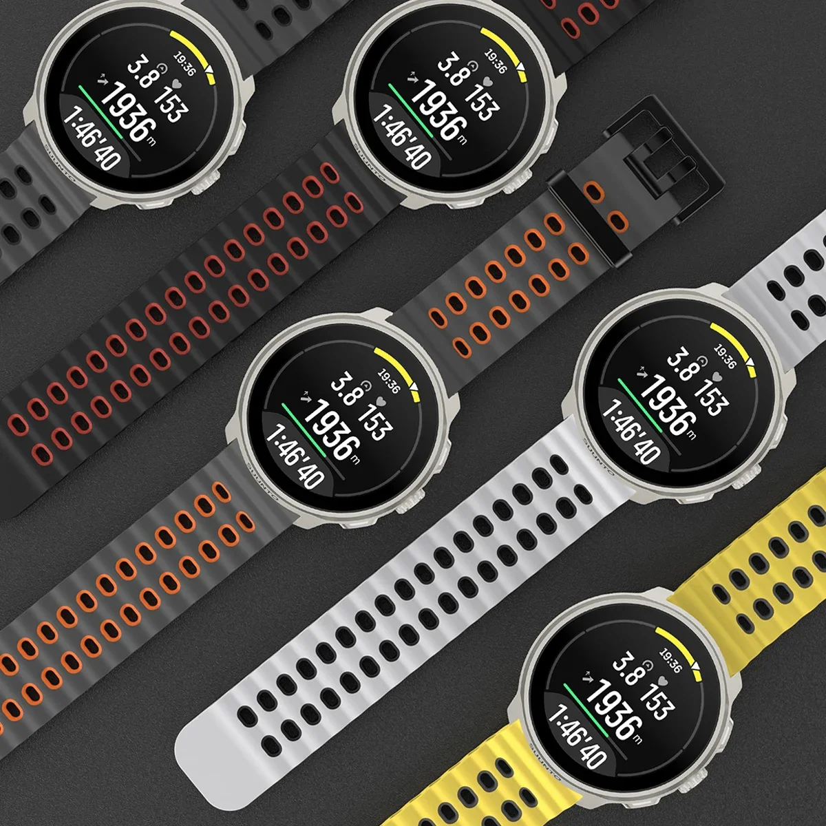 22 مللي متر 24 مللي متر سيليكون حزام ل Suunto 9 بارو 7 D5 المتقشف الرياضة المعصم HR سوار ساعة ذكية تنفس سوار معصمه حزام الساعات