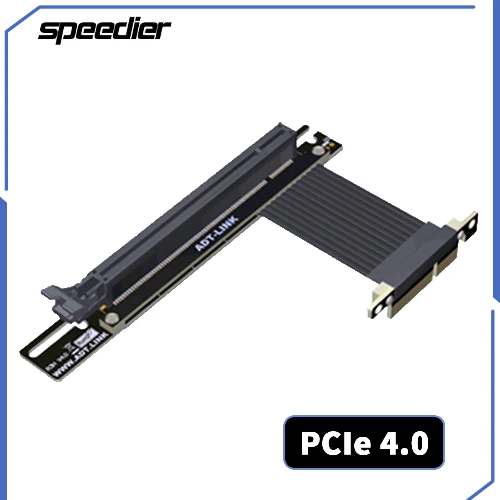 

Двойной Ленточный удлинитель 90 градусов с прямым углом PCI-E 4,0 X4 на X16, внешний кабель памяти 64 Гб/bps PCIe 3,0 4x 16x