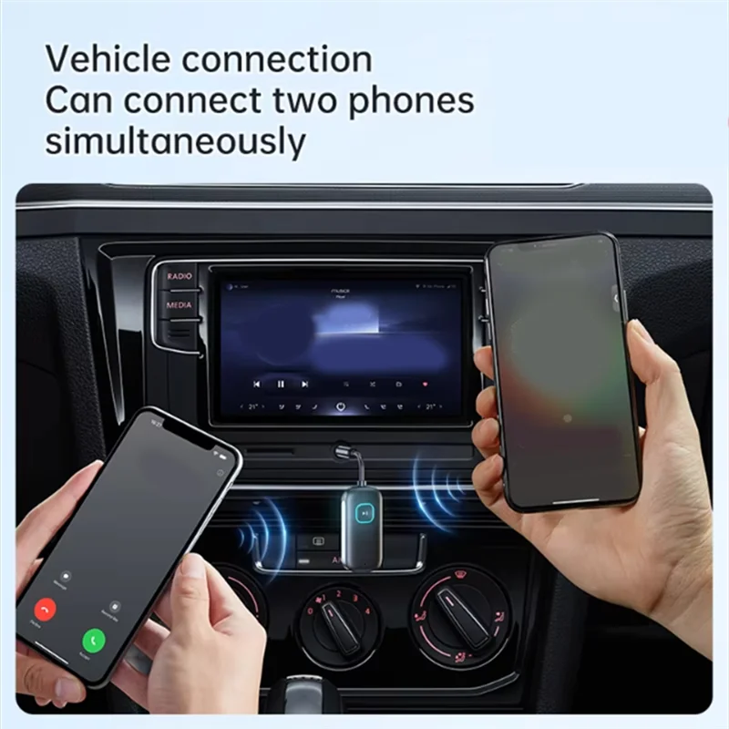 APPLIA-2 In 1 Bluetooth Audio Transmitter Receiver 3.5MM AUX Multipoint Hifi Stereo Aptx-Compatible/HD/LL Wireless Adapter