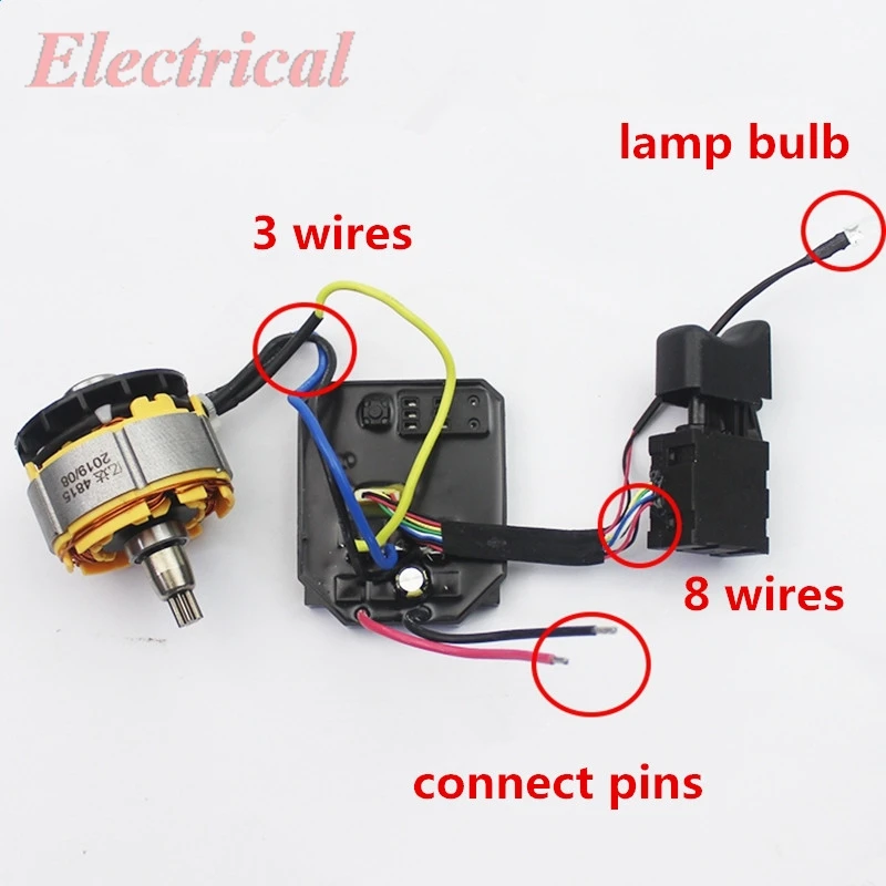 

1pc For 2106 169 Electric Wrench Switch Motor control panel Parts Brushless lithium electricity Wrench motor assembly Switch
