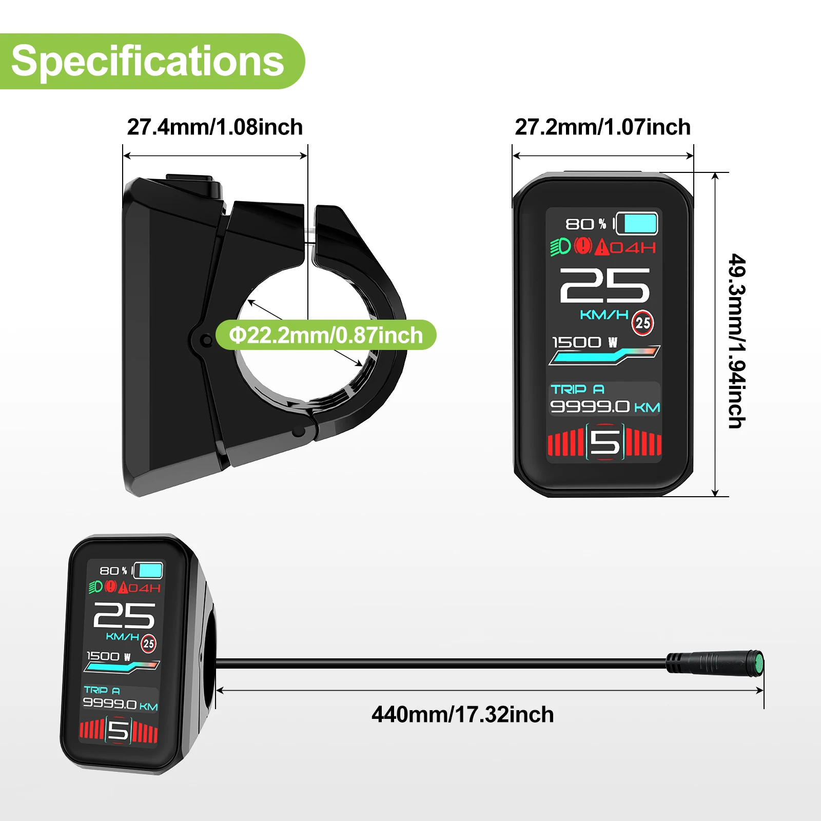 BAFANG 36V 500W 350W 250W Mittelantriebsmotor Elektrofahrradumbau BBS01B BBS02B mit Dlsplay Kit E-Bike-Motor 68-73MM – Detail 8