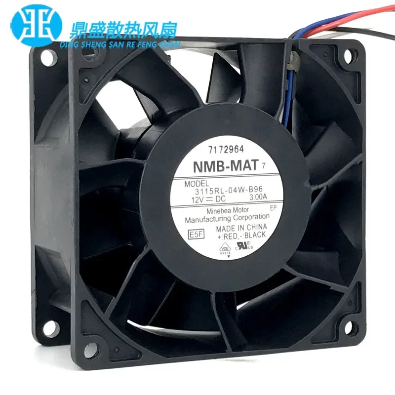 Origina NMB 3115RL-04W-B96 Two Ball Bearin 8038 80MM 80*80*38mm Server Cooling Fan 12V 3A With 4PIN