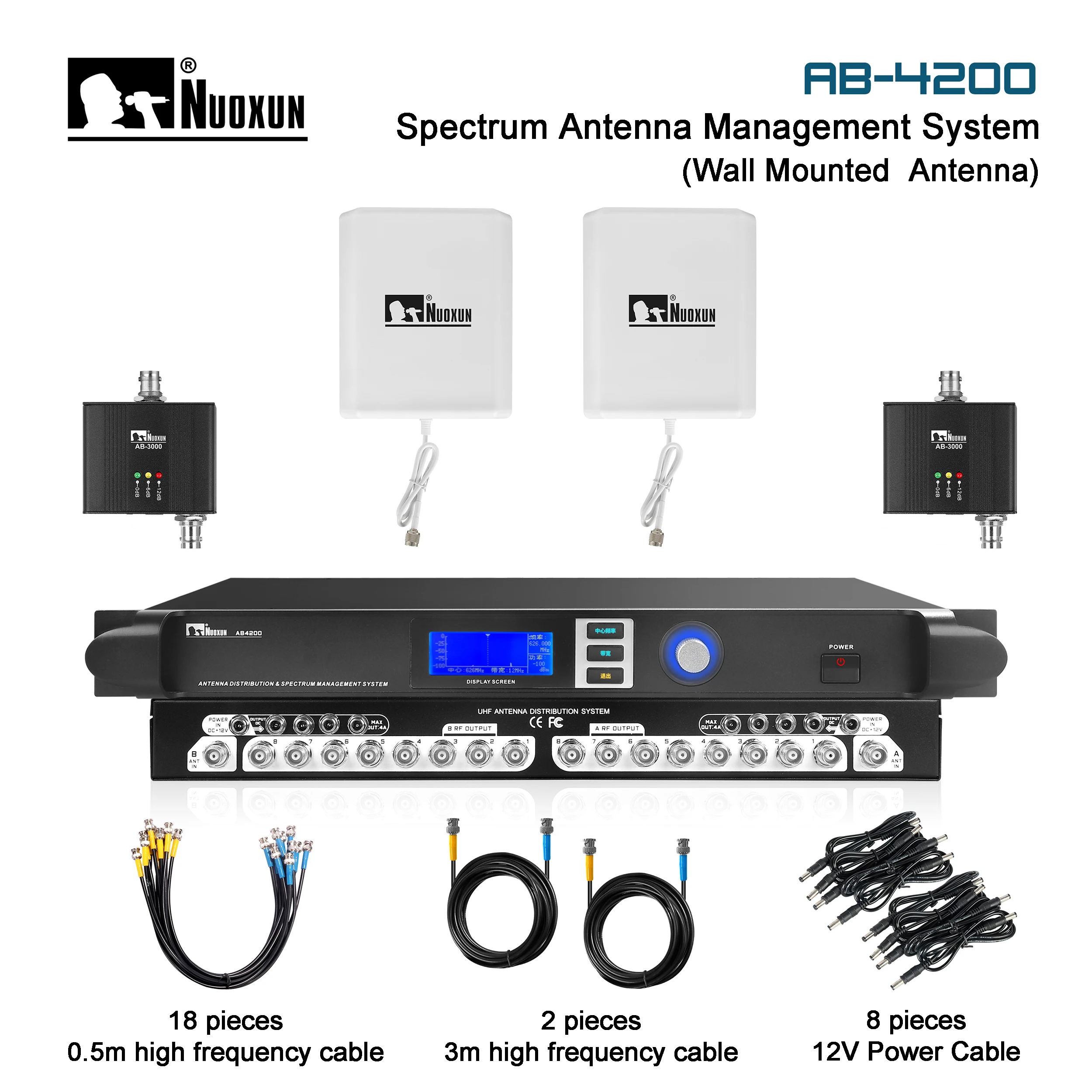 2026 Active Antenna signal Amplifier Professional Wireless Microphone Antenna Distribution System