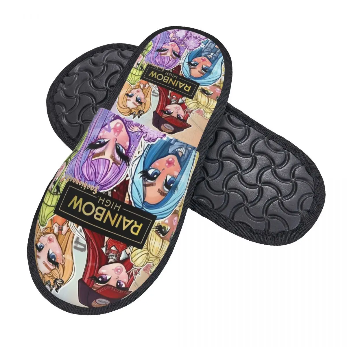 Custom Rainbow Highs  Anime House Slippers Cozy Warm Cartoon TV Lovely Fashion Doll Memory Foam Fluffy Slipper Indoor Shoes