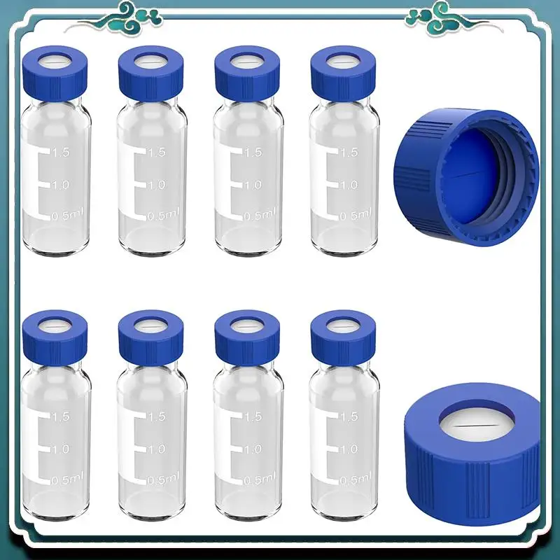 عبوة قوارير أوتوماتيكية 2 مل سهلة الاستخدام مكونة من 100 قوارير HPLC 9-425 مع أغطية لولبية زرقاء