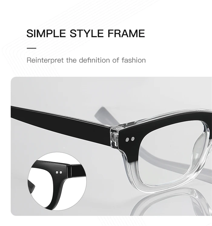 Quadratische optische Brille mit Leopardenrahmen und Sehstärke, kurzsichtig/Hyperopie/Progressiv/Bifokale, maßgeschneiderte Brille – Detail 3